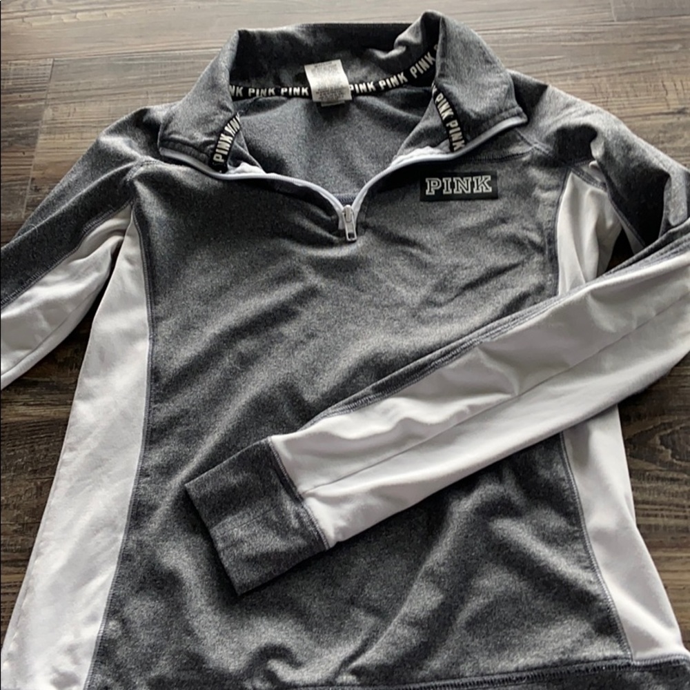 PINK quarter zip workout top